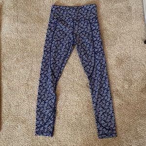 Navy ZYIA Leggings with White Lines